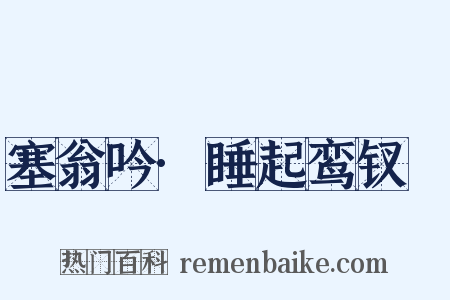 塞翁吟·睡起鸾钗亸是什么意思的图片